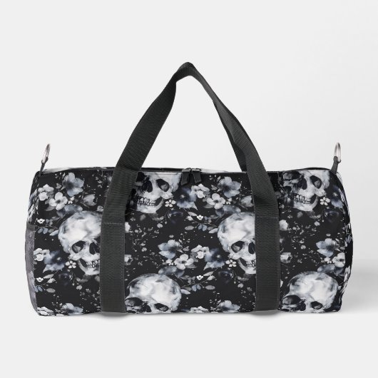 Gotische Tuinschedels en Bloemen Gothic Zomer Plunjezak (Achterkant)