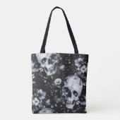Gotische Tuinschedels en Bloemen Gothic Zomer Tote Bag (Achterkant)