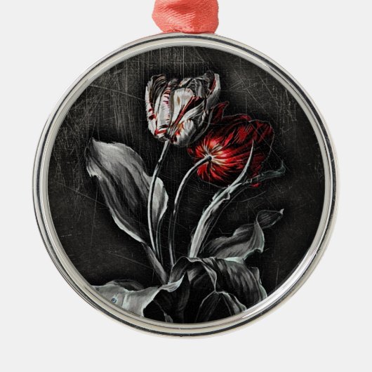 Gotische tulpen metalen ornament (Voorkant)