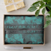 gotische turquoise vlinderdecoupage tissuepapier (Geschenk)