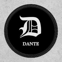 Gotische typografie met zwarte letters monogram