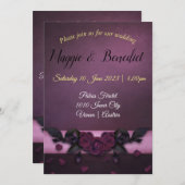 Gotische uitnodiging voor het huwelijk. Aanpasbaar (Voorkant / Achterkant)