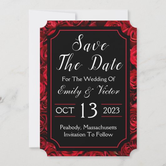 Gotische uitnodigingskaart voor Save The Date Kaart (Voorkant)