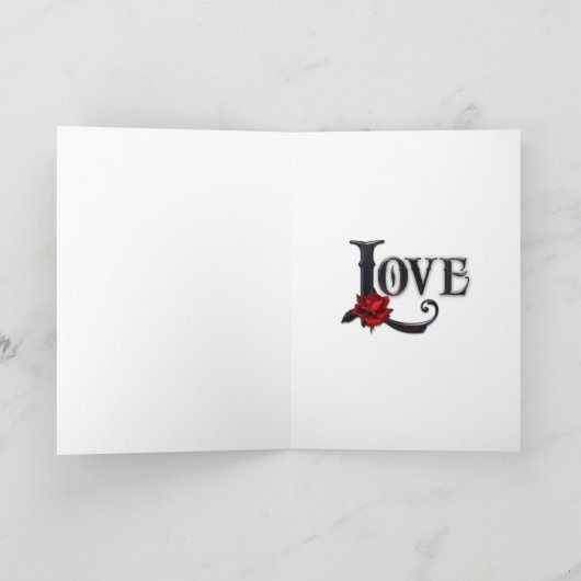 Gotische Valentijn Feestdagen Kaart (Binnen)