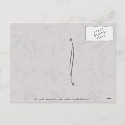 Gotische Valentijn gebroken hart Briefkaart (Achterkant)