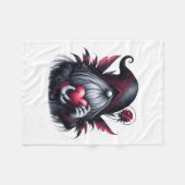 gotische Valentijn gnoom Fleece Deken (Voorkant (Horizontaal))