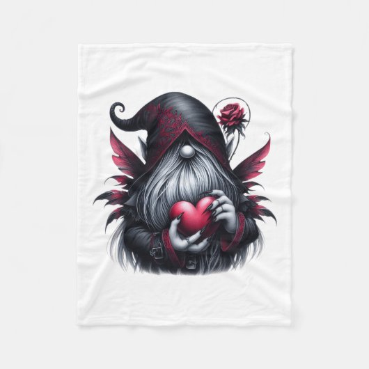 gotische Valentijn gnoom Fleece Deken (Voorkant)