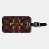 Gotische Valentijn Gold Hearts Dark Arts Bagagelabel (Voorkant horizontaal)