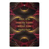 Gotische Valentijn Gold Hearts Dark Arts Mini Klembord (Achterkant)