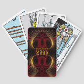 Gotische Valentijn Gold Hearts Dark Arts Pokerkaarten (Achterkant)