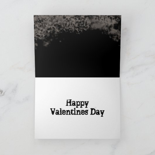 Gotische Valentijn Rood Hart in Krijt Feestdagen Kaart (Binnen)