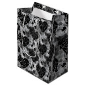 Gotische Valentijn Spinnenweb Hartjes Griezelig Medium Cadeauzakje (Voorkant Gekanteld)