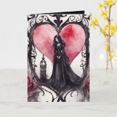 Gotische valentijnen kaart (Gele Bloem)