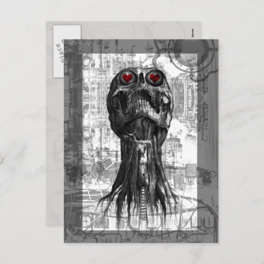 Gotische Valentijnsdag Briefkaart (Voorkant / Achterkant)