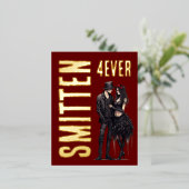 Gotische Valentijnsdag Folie Feestdagen Briefkaart (Staand Voorkant)