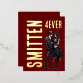 Gotische Valentijnsdag Folie Feestdagen Briefkaart (Voorkant / Achterkant)