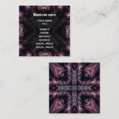 Gotische vampier cross cool vierkante visitekaartje (Voorkant / Achterkant)