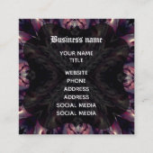 Gotische vampier cross cool vierkante visitekaartje (Voorkant)