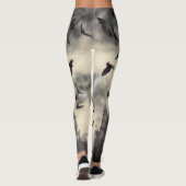 Gotische Vampier Dracula's Castle Halloween Leggin Leggings (Achterkant)
