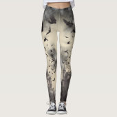 Gotische Vampier Dracula's Castle Halloween Leggin Leggings (Voorkant)