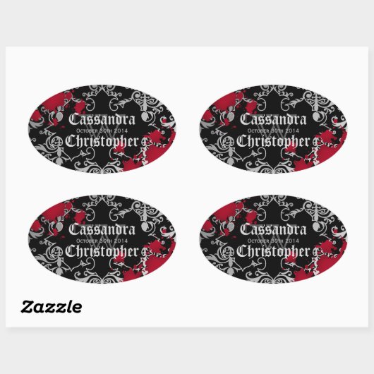 Gotische vampier Halloween bruiloft gunst labels (Vel)