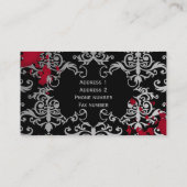 Gotische vampier Halloween Visitekaartje (Achterkant)