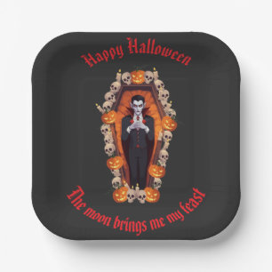 🧛‍♂️ Gotische Vampier Halloween Zwart Papier Bord