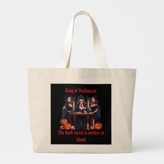 🧛‍♂️ Gotische Vampier Halloween Zwarte Canvas tas (Achterkant)
