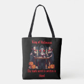 🧛‍♂️ Gotische Vampier Halloween Zwarte Canvas tas (Achterkant)