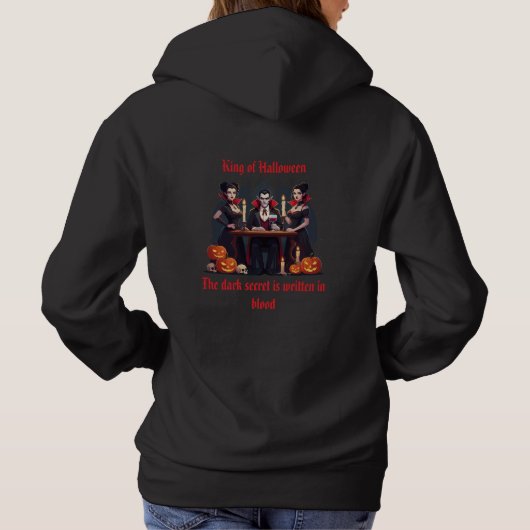 🧛‍♂️ Gotische Vampier Halloween Zwarte Sweatshirt (Achterkant)