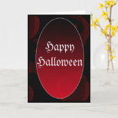 Gotische vampier Happy Halloween Kaart (Gele Bloem)