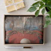 Gotische Vampier Skelet Zeemeermin Schedel Decoupa Tissuepapier (Geschenk)