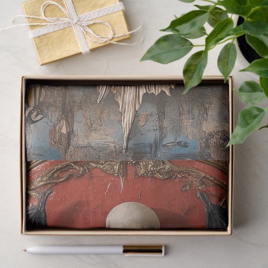 Gotische Vampier Skelet Zeemeermin Schedel Decoupa Tissuepapier (Geschenk)