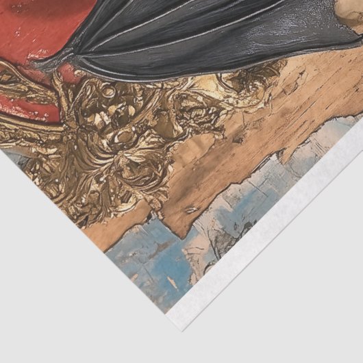 Gotische Vampier Skelet Zeemeermin Schedel Decoupa Tissuepapier (Detail)