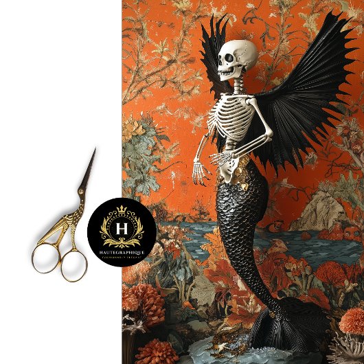 Gotische Vampier Skelet Zeemeermin Schedel Decoupa Tissuepapier