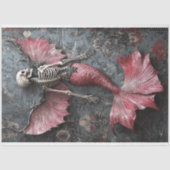 Gotische Vampier Skelet Zeemeermin Schedel Decoupa Tissuepapier (Voorkant)