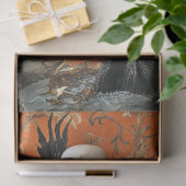 Gotische Vampier Skelet Zeemeermin Schedel Decoupa Tissuepapier (Geschenk)