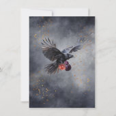 Gotische vampier vleermuis kraai donker humeurig b kaart (Achterkant)