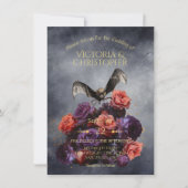 Gotische vampier vleermuis kraai donker humeurig b kaart (Voorkant)