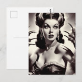 Gotische Vampier Vrouw Briefkaart (Voorkant / Achterkant)