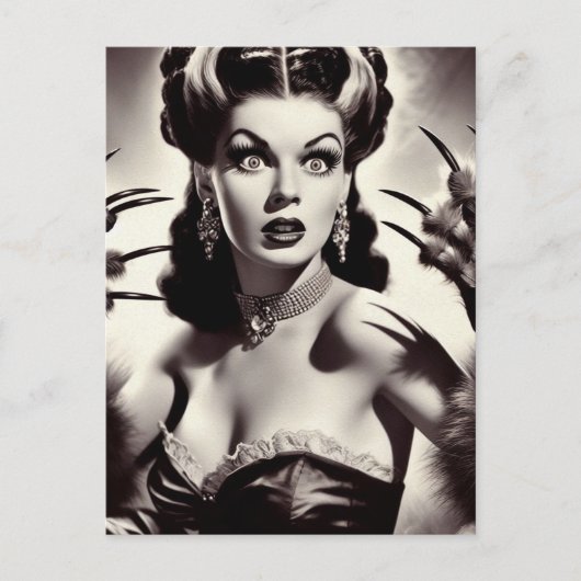 Gotische Vampier Vrouw Briefkaart (Voorkant)