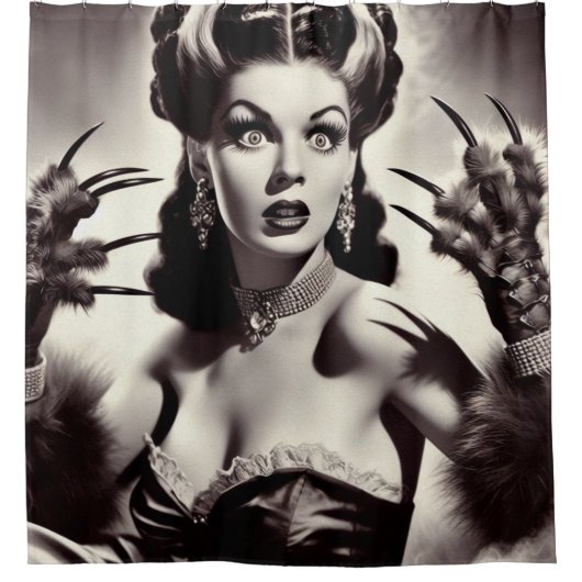  Gotische Vampier Vrouw Douchegordijn (Voorkant)