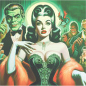 Gotische Vampier Vrouw Sticker (Voorkant)