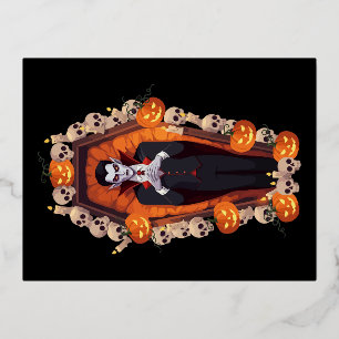 🦇 Gotische Vampier Zwart Briefkaart 🖤🎃