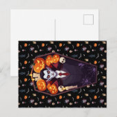 🦇 Gotische Vampier Zwart Briefkaart 🖤🎃 (Voorkant / Achterkant)