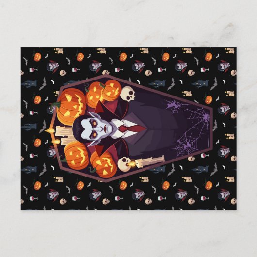🦇 Gotische Vampier Zwart Briefkaart 🖤🎃 (Voorkant)