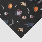 🧛‍♂️ Gotische Vampier Zwart Weefselpapier 🎃🖤 Tissuepapier (Detail)