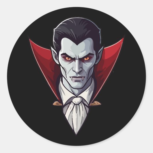 🦇 Gotische Vampier Zwarte Sticker 🖤🎃 (Voorkant)