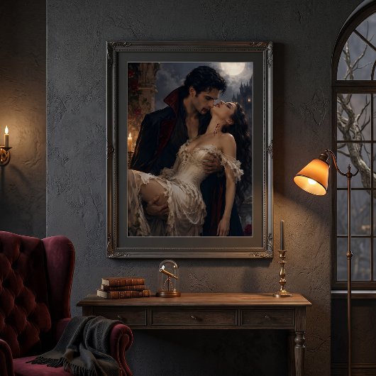 Gotische vampierromance - Fantasy-vampier en jonkv Poster