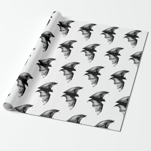 Gotische Vampiervleermuizen Cadeaupapier (Uitgerold)